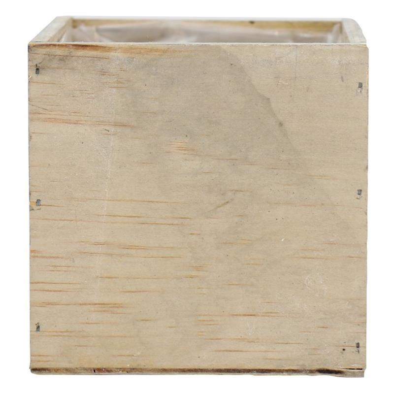 Decoración 10x10x10cm madera natural