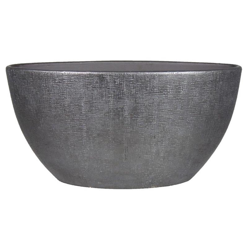 Pot Mira oval 49x20x25cm industrial black