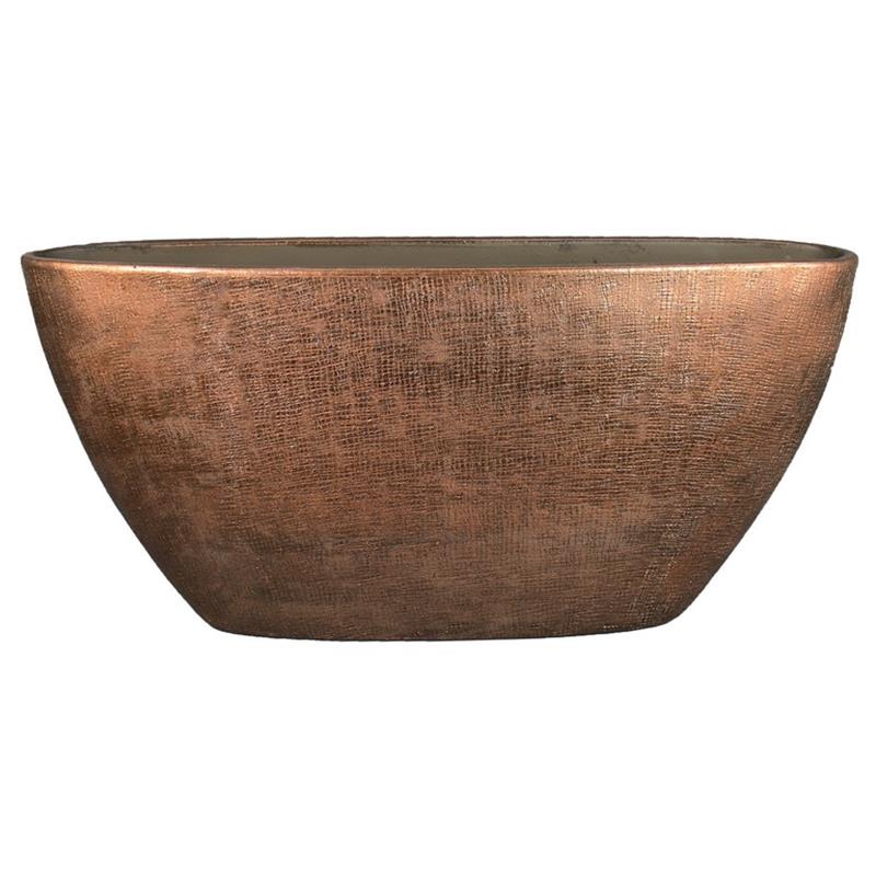 Macetero Mira ovalo 73x17x36cm cobre