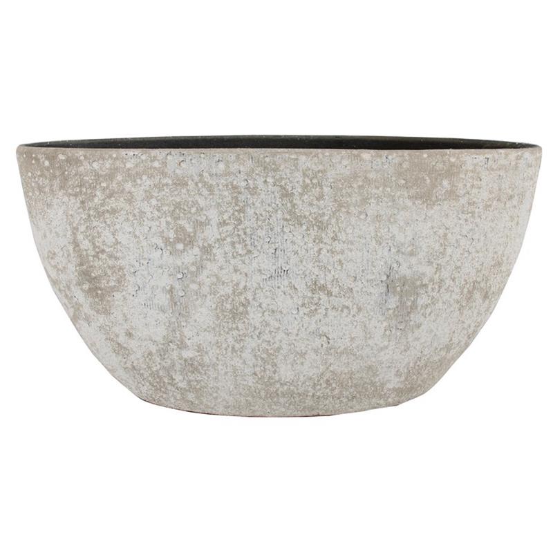 Pot Nathan ovaal 49x20x25cm wit