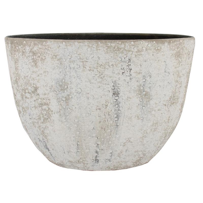 Pot Nathan ovaal 50x20x36cm wit