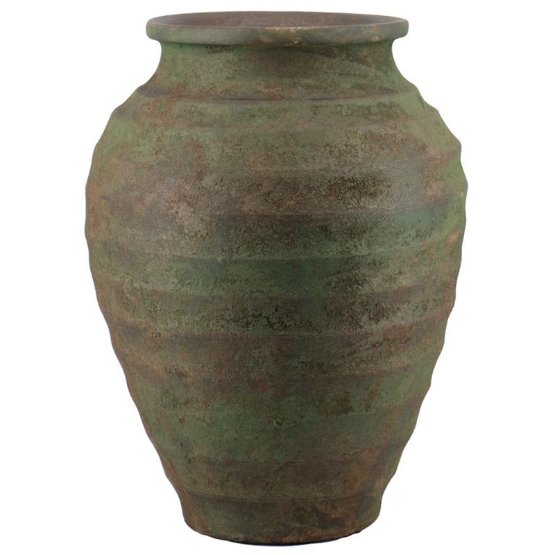 Vaas Luxor d33/50 h70cm antiek groen