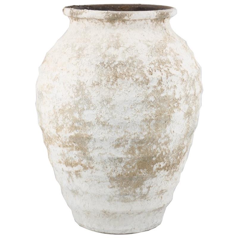 Florero Luxor d30/45 a60cm antiguo blanco