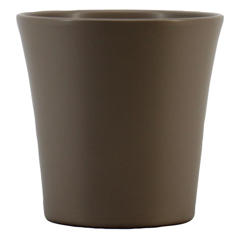 Pot Floor d13.5 h13.3cm light taupe matte es/12