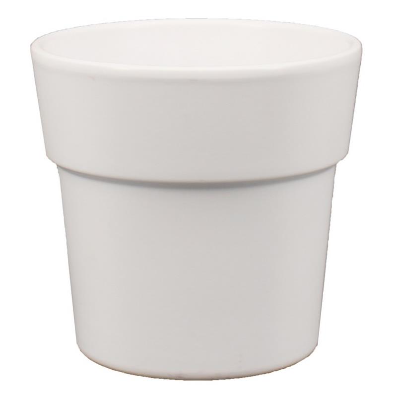 Pot Rim d13.5 h12.5cm white matte es/12