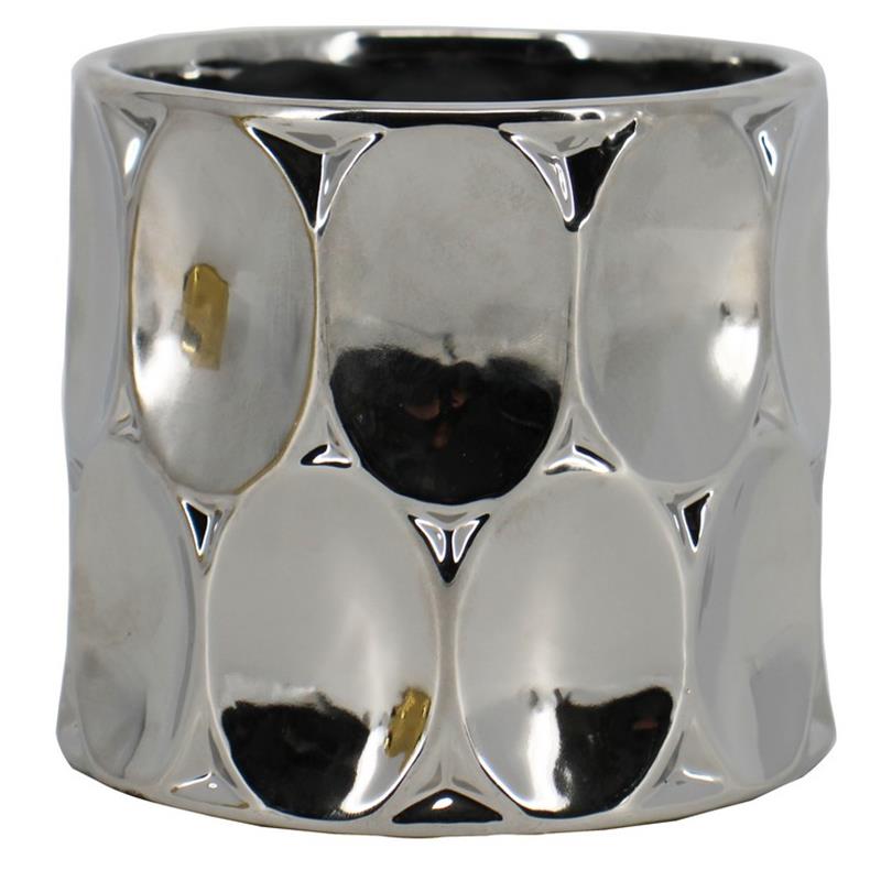 Macetero Salerni d13.4 a12.5cm plata es/12
