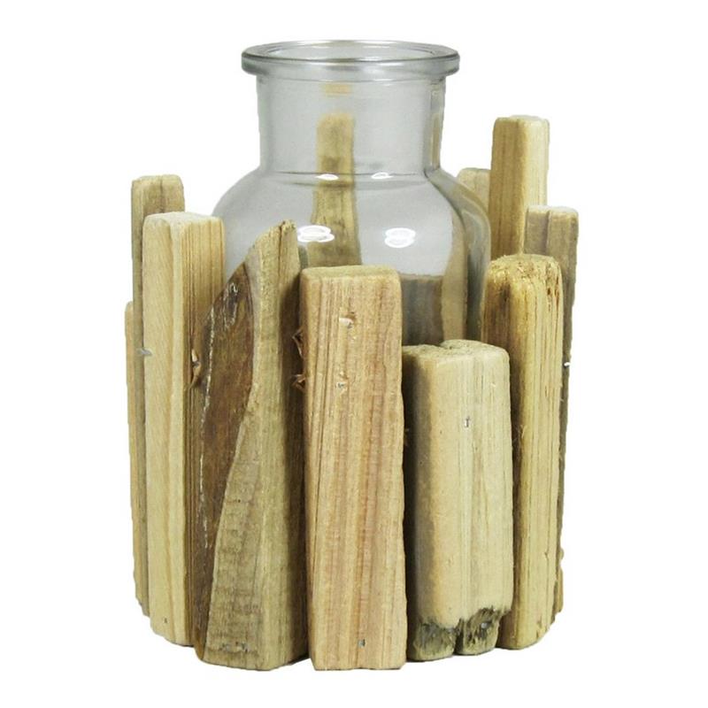 Dekoration Holz Bretagne 12x12x13Zm 1x Medizinglas