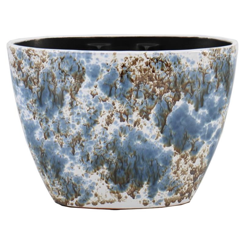 Pot Almada ovaal 32X15X22cm blauw 2x es/12