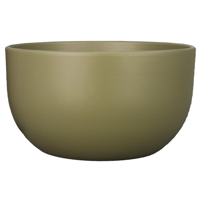 Schaal Boule d26 h14cm legergroen mat 3xes/12