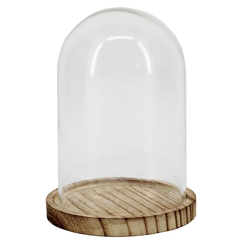 Stolp op plateau hout d8/9.5 h12/13cm