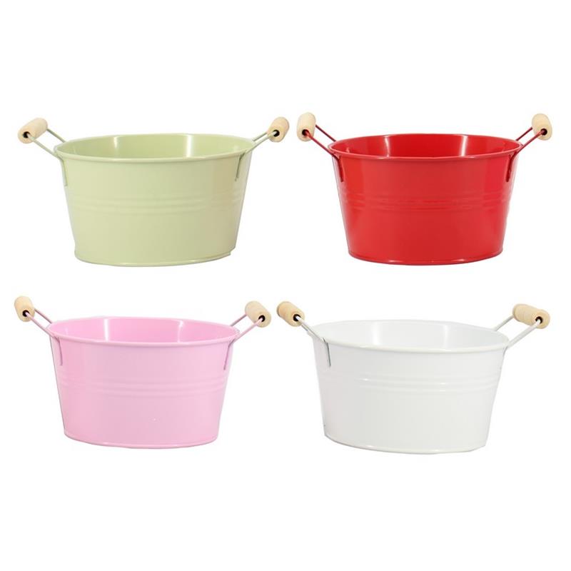 Schaal Badia zink d19 h8.5cm 4 ass