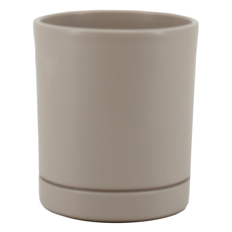 Vase Lynn d10.3 h11cm taupe mat es/9