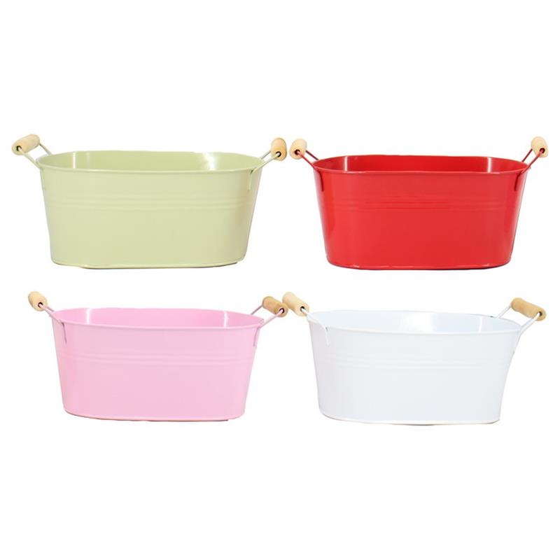 Pot Badia ovaal zink 26x12.5x11.5cm 4ass 2x es/12