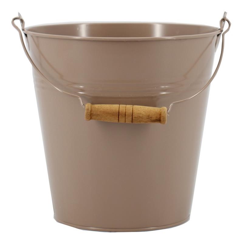 Emmer Dresden zink d13 h12.5cm taupe mat es/12