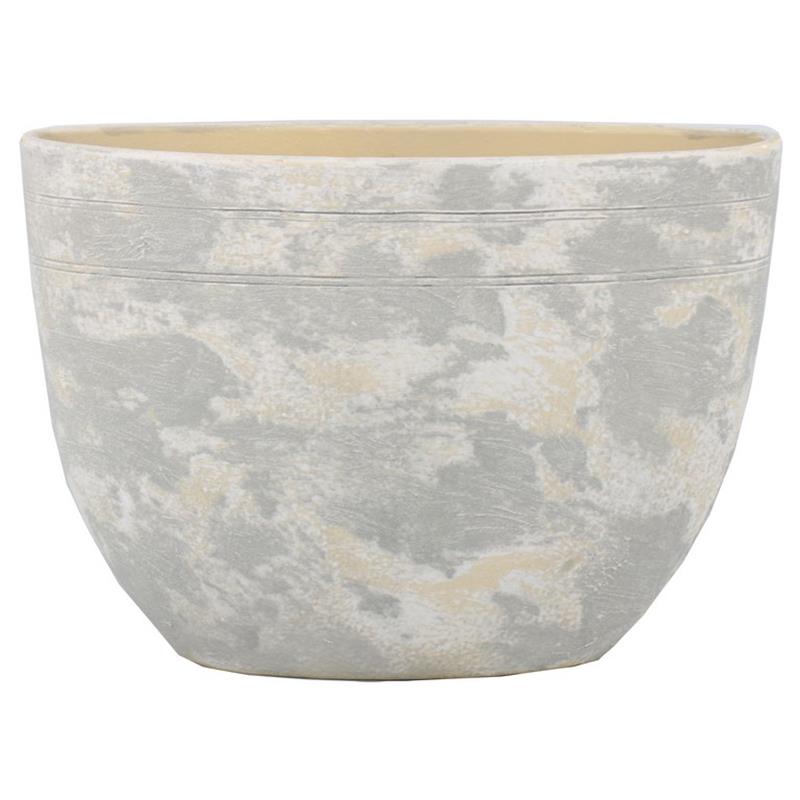 Pot Milou ovale 50x20x36cm gris