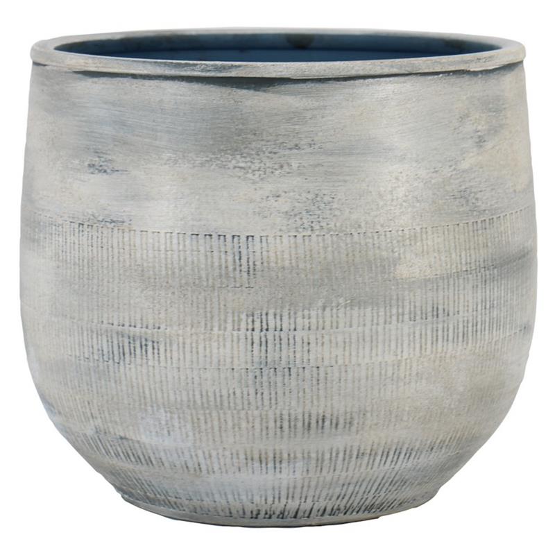 Macetero Silves d18/19 a17cm azul grisáceo