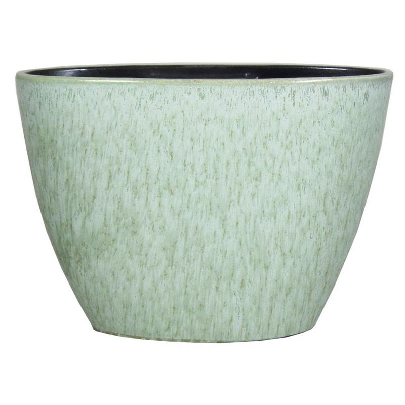 Pot Mason ovaal 32x15x22cm mintgroen
