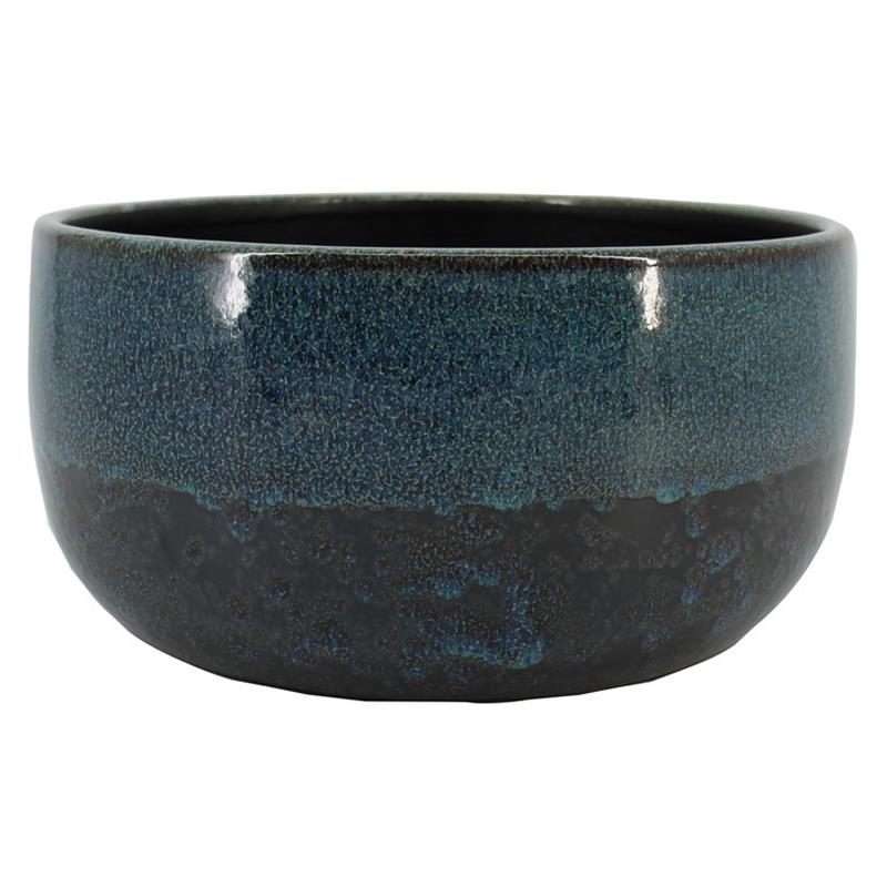 Schaal Mason d28 h13cm zwart/blauw