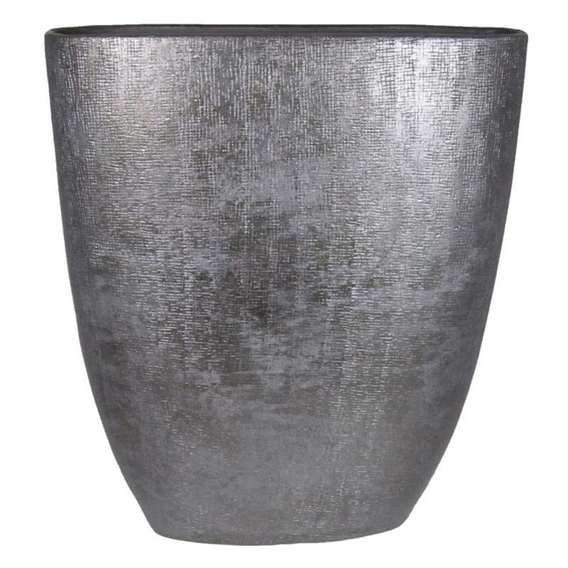 Topf Mira oval 51x17x57cm industriell schwarz