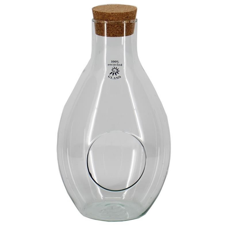 Dekoflasche Garden m/Loch D7/18 H31cm m/Kork