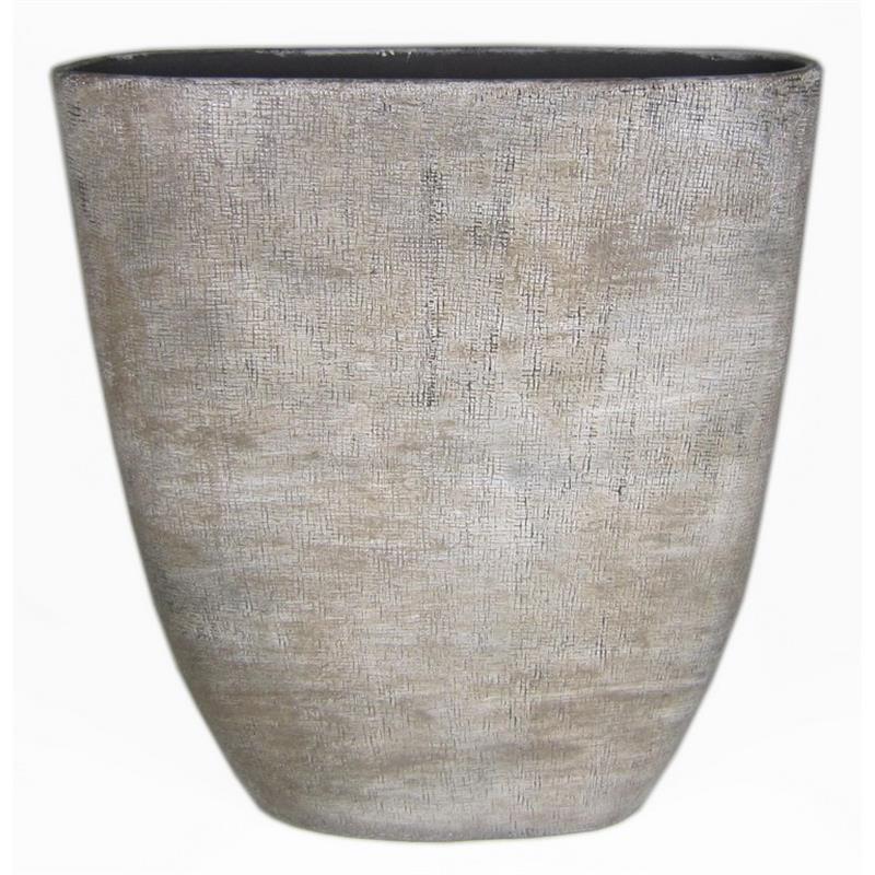Topf Mira oval 51x17x57cm industriell weiß