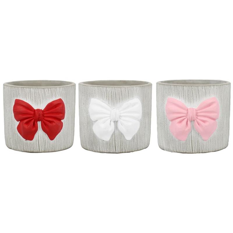 Macetero Bow d13.5 a13cm es/12 3ass