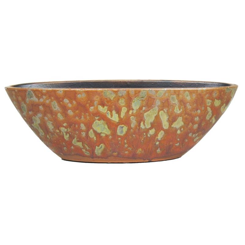 Macetero Mason ovalo 40x15x12cm terra