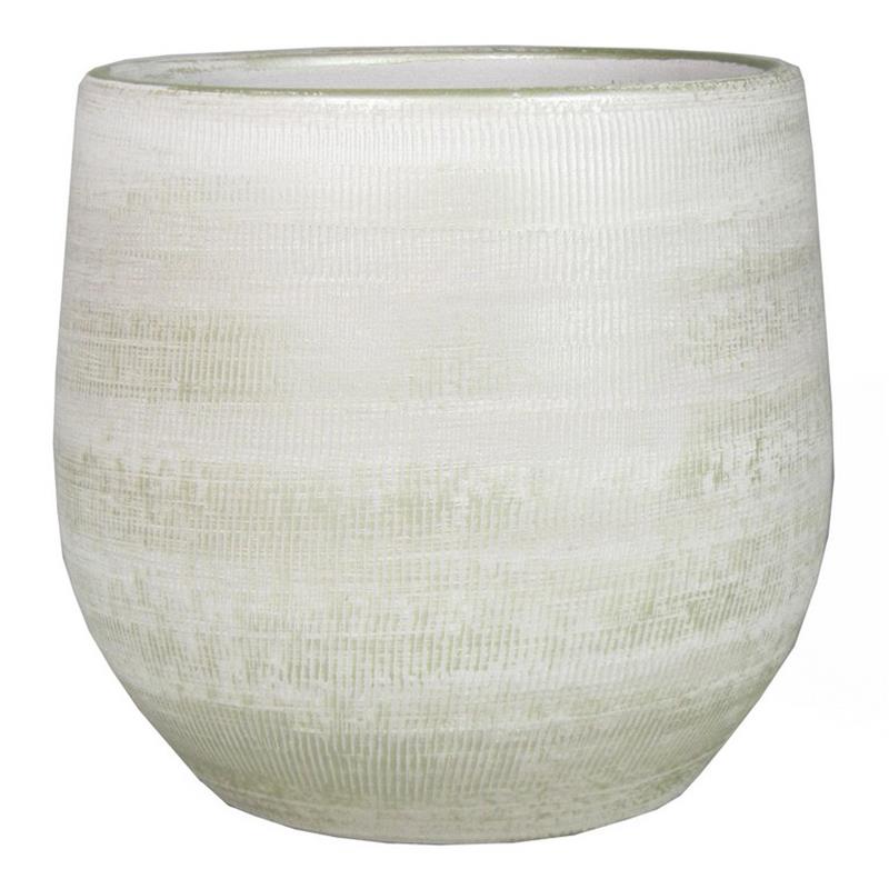 Macetero Abby d32 a30cm gris claro