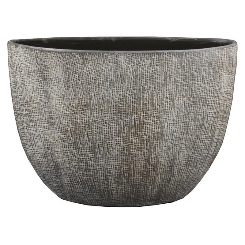Macetero Mira ovalo 49x20x25cm hormigón
