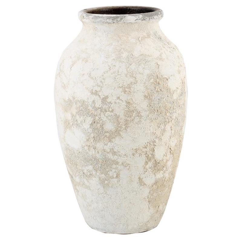 Florero Vales d20/26 a50cm blanco antiquo