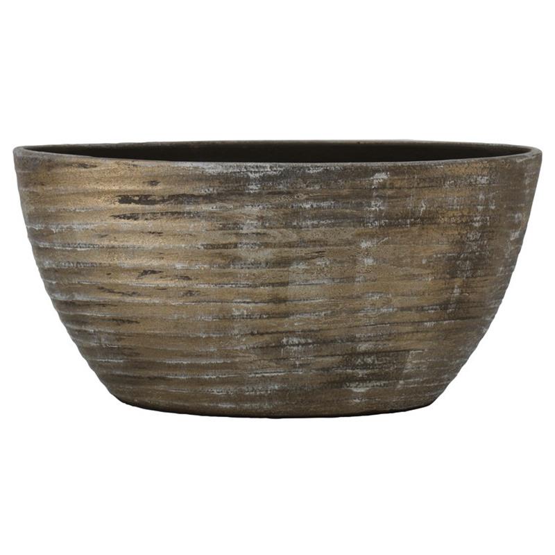 Pot Funchal ovaal 49x20x25cm bruin