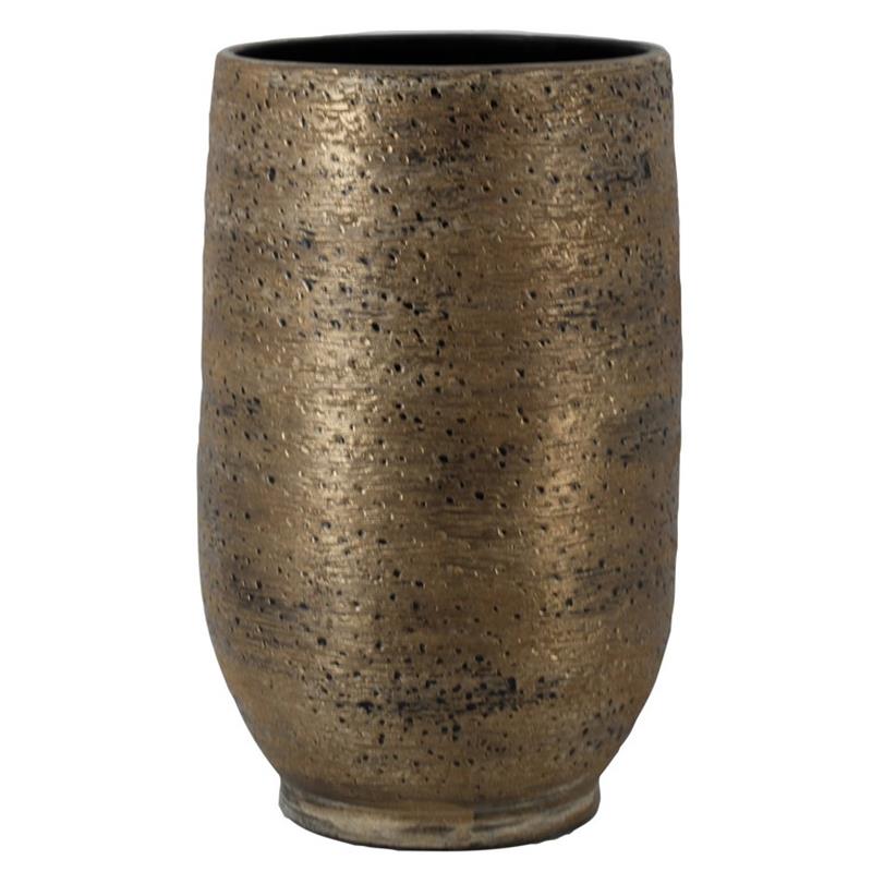 Florero Aveiro d26 a40cm oro marrón