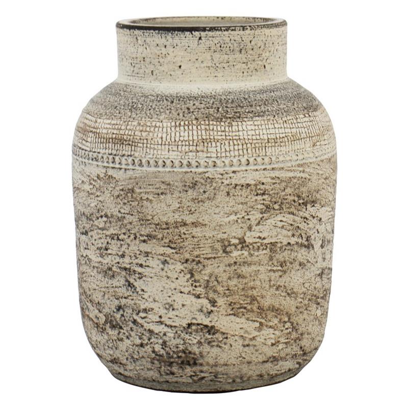 Deco botella Xander d11.5/19 a25cm rústico marrón