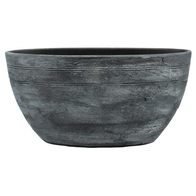 Pot Milou ovaal 49x20x25cm zwart