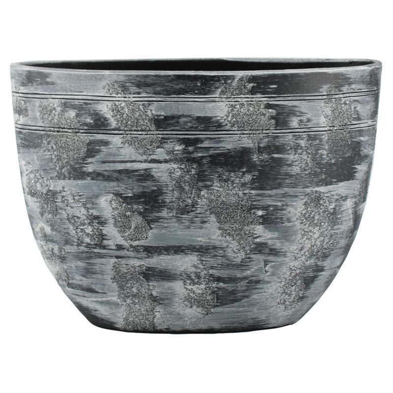 Pot Milou ovaal 50x20x36cm zwart