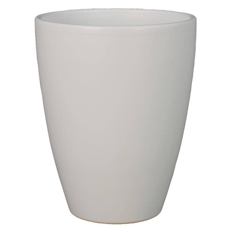 Florero Boule d13.5 a17cm blanco matees/12