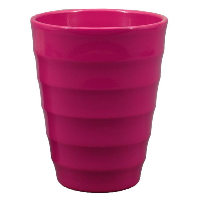 Vase Ribbel d14 h17cm fuchsia es/12