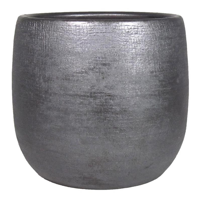 Macetero Mira d49 a45cm industrial negro