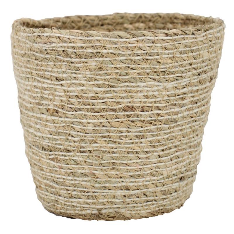 Mand naturel d25 h25cm wit es/24