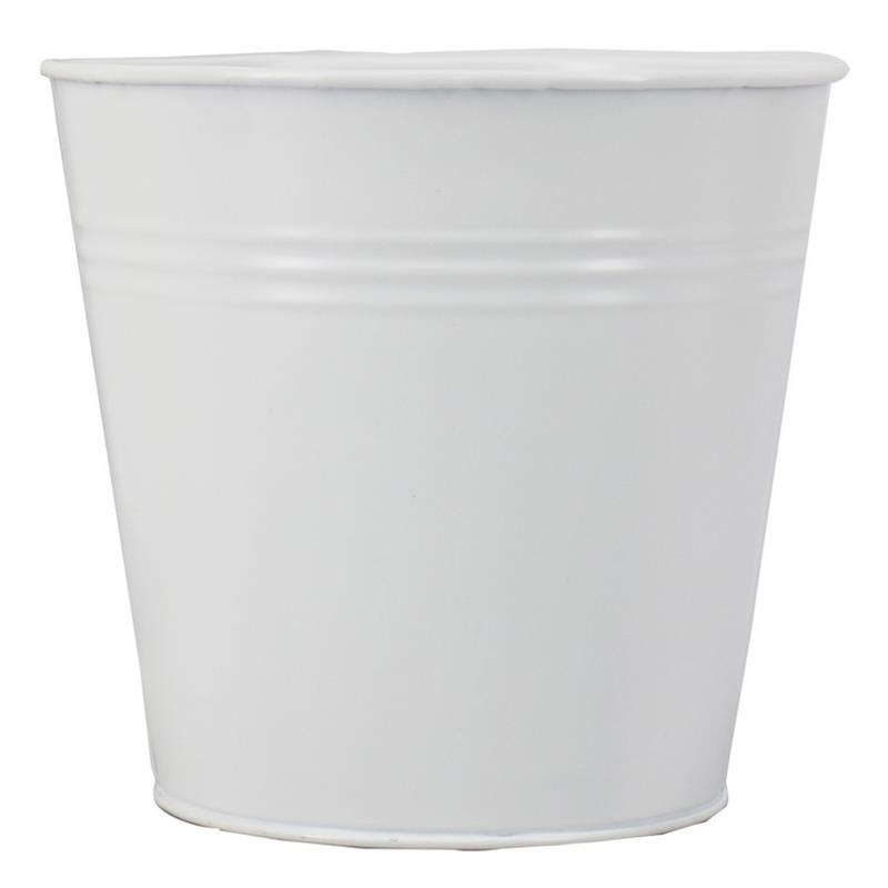 Pot Bordeaux zink d11.5 h10cm wit mat es/10.5