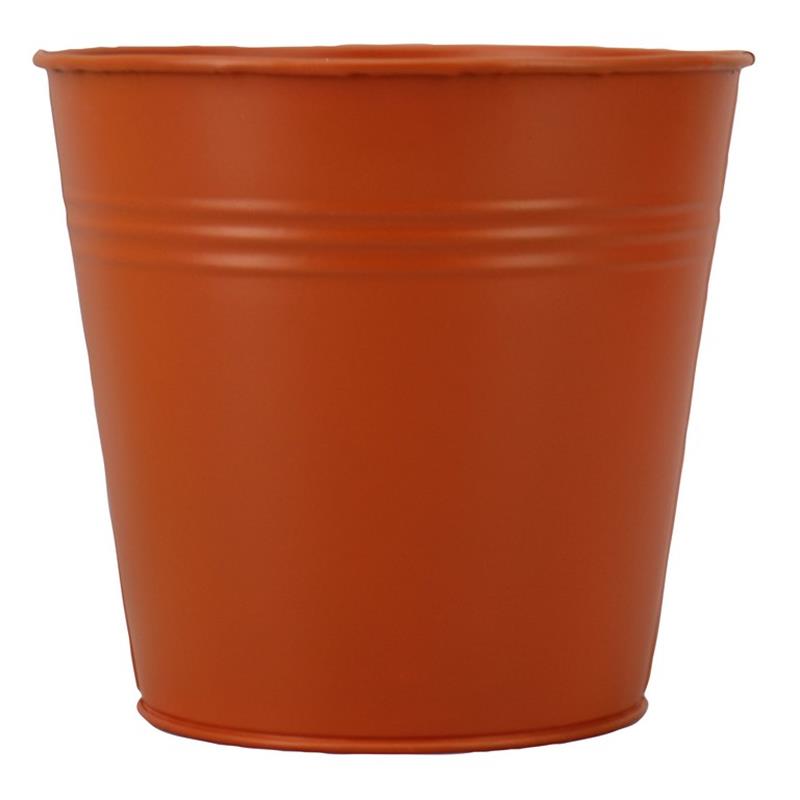 Pot Bordeaux zink d11.5 h10cm oranje mat es/10.5