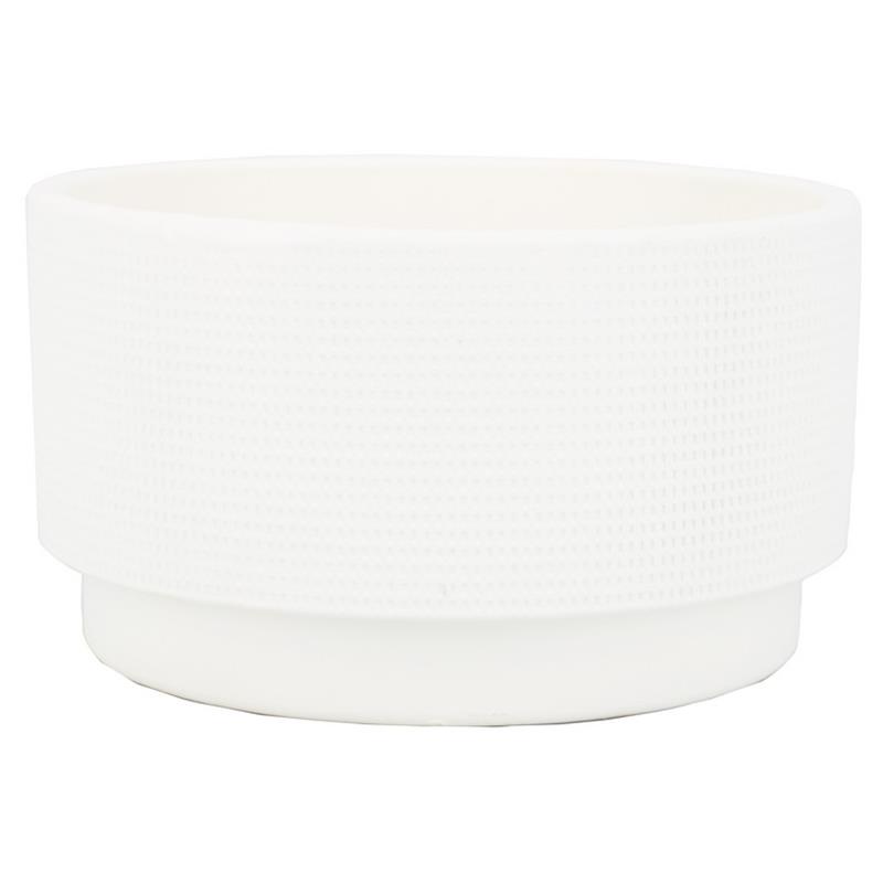 Schaal Lily d28 h14cm wit mat