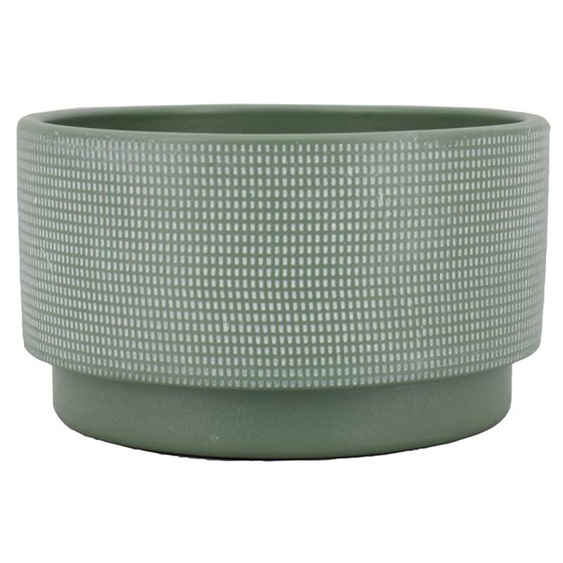 Schaal Lily d28 h14cm groen mat
