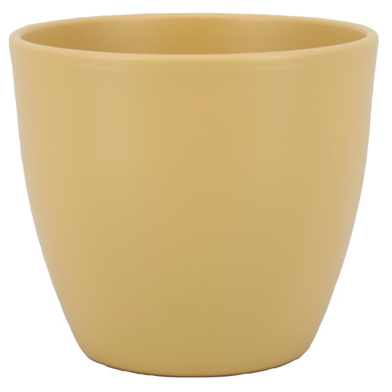Pot Boule d12 h9.8cm oker mat es/10.5