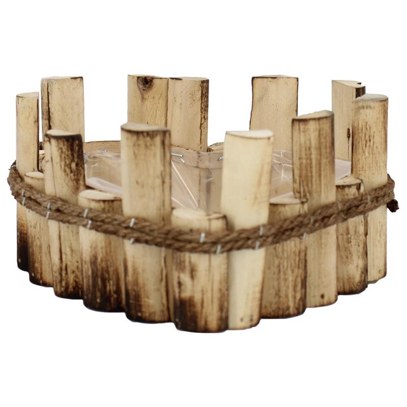 Planter Normandie heart 21x21x10cm wood