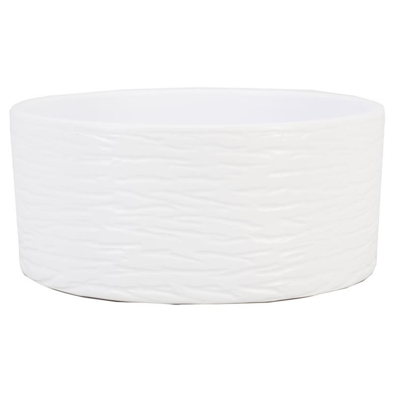 Bowl Veere struc.d18.5 h9cm white matte