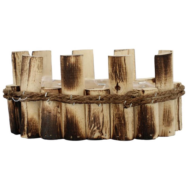 Planter Normandie oval 22x13x10cm wood