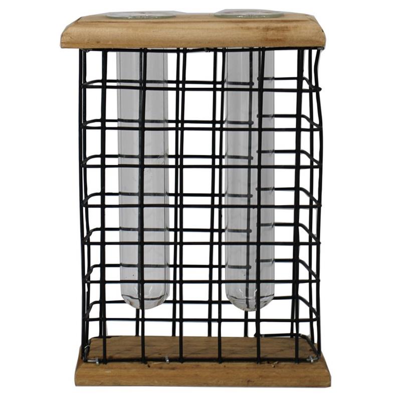 Decorative rack 2 tube 12.5x6x18cm