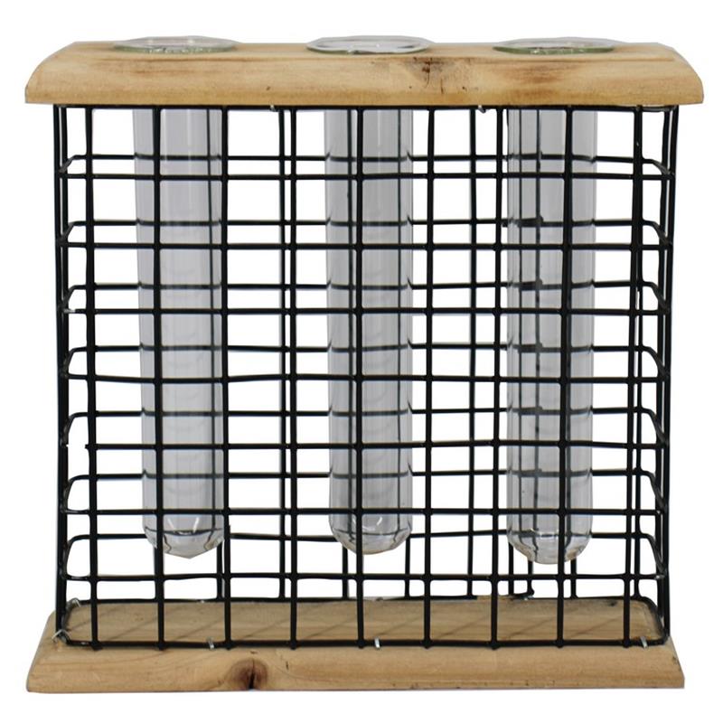 Decorative rack 3 tube 18.5x6x18cm