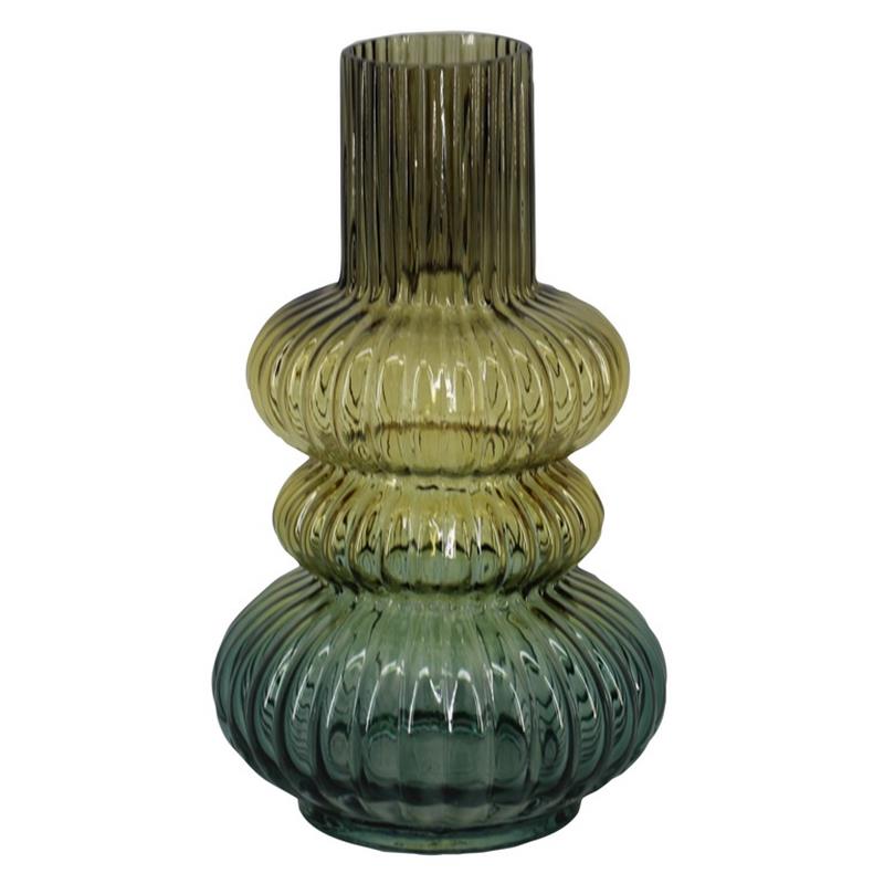 Vaas Sophia d14.6 h25.2cm three-tone smoke/cognac/blauw